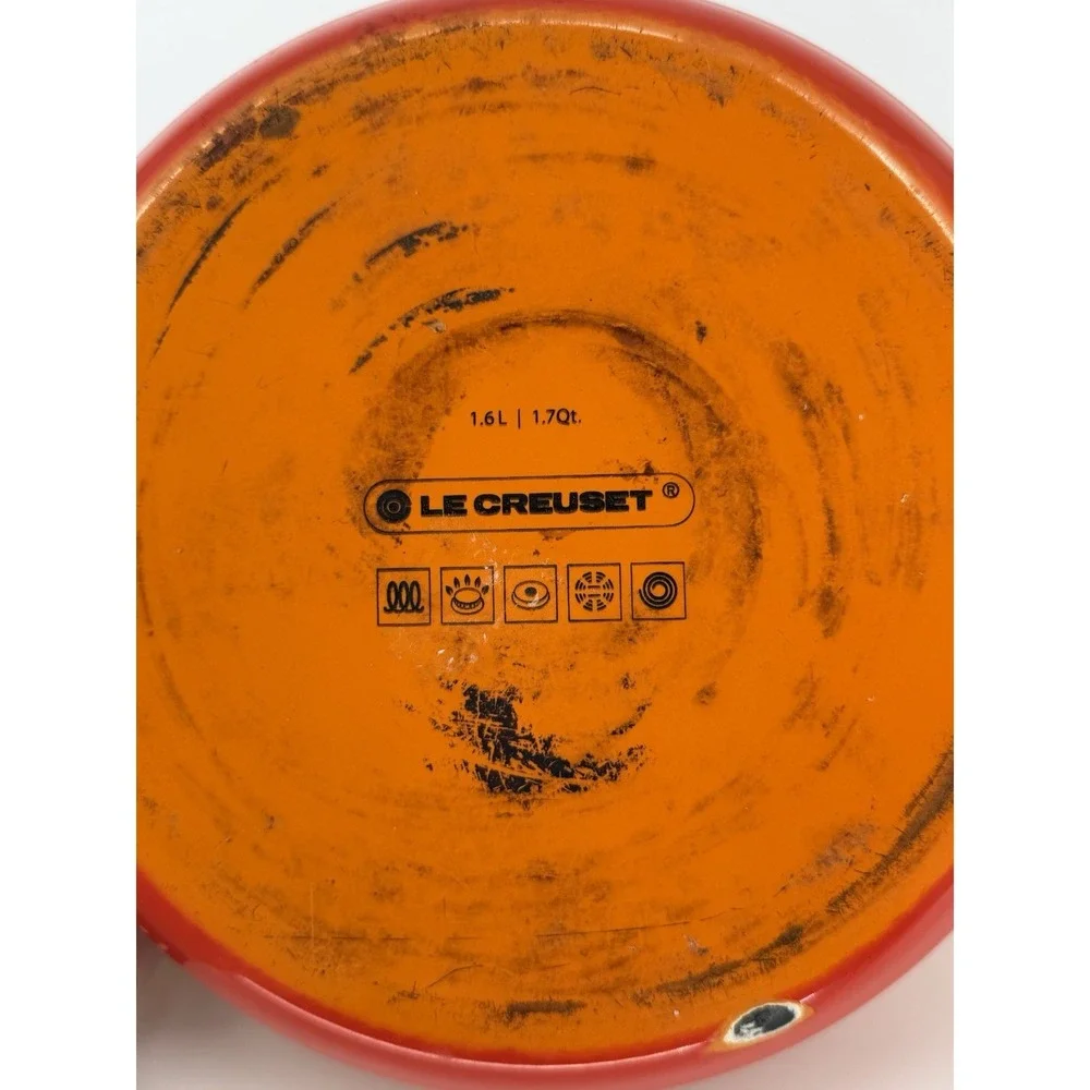 LE CREUSET Enamel On Steel Whistling Tea Kettle 1.7 Qt Flame Orange Classic
